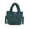 Bolso Cubo Sencillo 2024 Invierno Nuevo Corea del Sur Ins Pana Bolso de Hombro Cruzado Bolso de Mano con Texto para Mujer