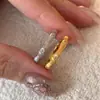 Novo Estilo Chinês Estilo Antigo Vintage Fio Puxado Anel de Bambu Luz Anel de Dedo Para Superfície Forjada Artesanato Avançado de Fio Puxado