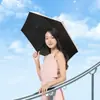 Paraguas publicitario portátil de 6 varillas con 50% de descuento para uso tanto en sol como en lluvia, personalizable con logotipo de empresa, paraguas plegable