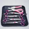Tijeras para el cuidado de mascotas, Tijeras para cortar el pelo, Set de Tijeras Curvas para Pelo de Perro, Herramientas de Peluquería, Tijeras de Dientes Planos, Suministros de Peluquería, Transfronterizo