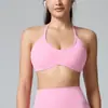 Top de tirantes cruzados para yoga transfronterizo con tirantes ajustables, hermoso diseño en la espalda, sujetador deportivo de nylon 66 para mujer, sensación de segunda piel, versátil