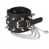 Pulseira Europeia e Americana Retrô Rebites Estilo Punk Multi-Corrente Não Convencional Casal Pulseira de Couro Pulseira de PU Joia