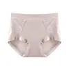Pantaletas de Mujer sin Costuras Estilo Nacional Bordado Cintura Media-Alta Control de Barriga Levanta Glúteos 10A Antibacterianas Entrepierna Extendida Talla Grande Antirrodadura