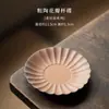 Conjunto de Xícara de Chá e Pires em Formato de Pétala de Cerâmica Rústica para Uso Doméstico, Feito de Argila de Pedra Antiga, Xícara Individual de Mestre, Xícara de Chá Pessoal