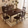 Juego de Mesa y Sillas de Comedor Retro de Madera Maciza Estilo Americano, Estilo Vintage para Apartamentos Pequeños, Mesa de Comedor Minimalista Moderna, Mesa de Comedor Rectangular