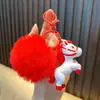 Llavero Mascota Año del Caballo 2026 Colgante de Bolsa de Buena Suerte y Atracción de Dinero para Año Nuevo Llavero de Coche para Pareja Pequeño Regalo