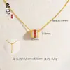 Tienda de Oro Mismo Estilo Collar de Corazón Picado Chapado en Oro Alta Retención de Color Floral Mariposa Moneda de los Cinco Emperadores Collar Venta al por Mayor