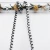 Fábrica recta curvada línea S encaje tejido decorativo dorado ropa negro beige dorado cinta tejida encaje costura