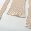 Ins ropa de mujer al por mayor estilo europeo y americano transfronterizo otoño nuevo elegante top de punto con botones para ir al trabajo 8779623