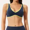 Fornecimento Exclusivo Transfronteiriço de Sutiãs de Yoga com Lindo Design nas Costas e Cores Contrastantes, Adequados para Uso ao Ar Livre, Sutiãs Esportivos para Corrida, Fitness e Tops de Yoga 3588