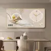 Pintura Decorativa Transfronteriza de Lujo Ligero para Restaurante Nuevo Reloj Electrónico Sala de Estar de Alta Gama Pared de Fondo para Restaurante Calendario Perpetuo Pintura Colgante