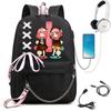 Nueva mochila escolar de anime para estudiantes, adolescentes y niñas, con temática de espías y juegos de rol.