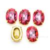 Atacado de fábrica 10*14mm cristal oval com base pontuda garra furadeira DIY roupas acessórios de cabelo costura à mão acessórios de furadeira