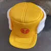 Gorra Amarilla invierno estudiante de primaria forro polar protección para orejas gorro de algodón gorra de béisbol gorra deportiva para estudiantes gorra de algodón estampado
