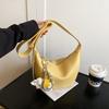 Bolsa de Axila Simples Estilo Coreano para Mulheres 2025 Verão Novo Estilo Bolsa Dumpling Casual para Trabalho Ombro Transversal