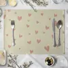 Textura Floral Arte Estampa de Listras Ocidental Jogo Americano Jogo Americano