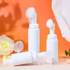 Frasco com Bomba de Espuma Limpador Facial 50/60Ml/80/100Ml Escova de Silicone para Shampoo Frasco Vazio Plástico Pet Frasco com Escova Limpadora Facial