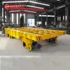 Carro Plano con Rieles Guía y Poleas de Doble Motor, Dirección Flexible, Plataforma Giratoria para Vías Curvas, Superficie Hueca, Carro Plano Resistente a Altas Temperaturas
