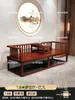 Nueva Cama Arhat de Madera Maciza Estilo Chino Sofá Cama de Dos Usos para Sala de Estar Zen Apartamento Pequeño Sofá Arhat Simple Cama de Concubina Noble para B&B