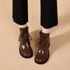 Botas Doc Martens Estilo Británico Mujer 2026 Nuevo Otoño Invierno Punta Redonda Tacón Alto Botas Estilo Británico Piel Suave Botas Individuales Suela Gruesa Botas Cortas
