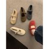 Zapatos Planos de Peluche Estilo Bosque Retro para Mujer Otoño e Invierno 2025 Nuevos Zapatos Mary Jane Estilo Francés