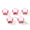 Pintura en Aerosol Acrílica de 16 mm Goteando Agujero Grande Estrella de Cinco Puntas Pulsera Colgante Hecha a Mano DIY Materiales para Accesorios de Joyería