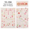 Lindas Pegatinas para Uñas de Cerdo 5D Estampadas Estéreo Leche Lindo Oso con Sombrero Rojo Pegatinas de Arte para Uñas Joyería Estilo Yl