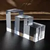 Coluna Quadrada de Acrílico Altamente Transparente Display Stand para Joias Pequenas Joias Cosméticos Base de Cristal Adereços