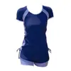 Maiô Feminino 2026 Verão Novo Conservador Conjunto de Roupa de Banho Duas Peças com Pernas Quadradas para Piscina, Traje Esportivo para Disfarçar a Barriga e Emagrecer