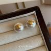 Pendientes de perlas con diseño retro simple para el día a día, elegantes, de lujo ligero, de alta calidad, versátiles, pendientes de celebridad de internet, pendientes
