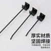 Ganchos para Tubo Preto e Branco 20mm Encaixe Quadrado Barra Transversal Acessório de Prateleira Ganchos 20mm Ganchos Retos Armazenamento Simples