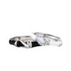 Novo Estilo Anel de Casal Jovem Doce Tendência Personalizado Anel Masculino e Feminino Joia Simples Colagem Gota Abertura Bambu Anel