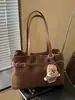 Bolsa Simples para o Dia a Dia Bolsa Plissada Fashion Nova Versão Coreana Outono 2025 Tendência de Nicho Bolsa Grande de Moda