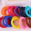 Anel de Cabelo Grande Colorido Estilo Fio de Telefone Argola Coreana Acessórios de Tiara Elástico Anel de Telefone Acessórios de Cabelo