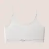 Ropa interior de desarrollo para niñas, Sujetador de primera etapa para 8-12 años, Copa fija, Camisola de seda helada para estudiantes de primaria