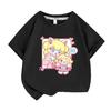 Ropa Camiseta Mano Tour Alrededor Ropa Infantil para Niñas Cuello Redondo Estudiante Infantil Verano Moda Manga Corta
