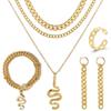 2021Shopee Candado de perla estilo europeo y americano creativo simple moda temperamento joyería para mujer collar de cadena geométrica