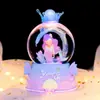 Bola de Cristal Musical con Nieve y Luz Estilo Ins Soñador Nube Flotante Canción de Amor, Exquisito Regalo para Niñas, Dropshipping