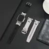 Pulseira de Silicone Premium com Conector de Aço Inoxidável, Compatível com IWatch 11 10 9 8 7 6 5 4 3 2 1 SE Ultra 1 e Ultra 2, Ultra 3 44mm, 45mm, 46mm, 49mm