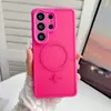 Succión magnética de poros con sensación de piel adecuada para Samsung S26 Ultra simple S25 FE color caramelo A57 funda de teléfono personalizada A17