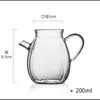 Tetera verde transparente con asa, juego de té de vidrio de borosilicato de alta calidad, tetera de mano, juego de té de kung fu para el hogar