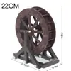 Un conjunto de soporte para rueda hidráulica de plástico para agua corriente en rocalla, paisajismo DIY, ingeniería de paisajes acuáticos, decoraciones de rueda hidráulica