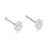 S999 Brincos de Prata Esterlina Feminino Amor Rodada Contas Trevo de Quatro Folhas Brincos Simples Mini Pequenos Brincos de Pólo de Orelha Antibloqueio
