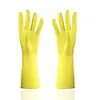 Luvas de tendão engrossadas luvas domésticas de látex à prova d'água para lavar louça lavanderia luvas de tendão engrossadas amarelo claro tarefas domésticas