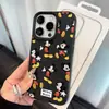 Capa Mickey Mouse Tela Cheia Adequada para Apple 17 Pro Max/16 Capa de Telefone, 15 Plus Textura de Lichia, 14P Capa Macia, 13 Capa Protetora