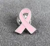 Broche de Fita Rosa com Gotejamento de Óleo Preto Emblema de Liga Metálica Logo de Publicidade de Bem-Estar Público para Cuidados com o Peito Acessórios de Logo