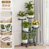 Soporte para Flores para Sala de Estar, Estantería de Piso para Balcón, Soporte de Hierro para Macetas de Suculentas, Soporte Móvil de Múltiples Niveles para Plantas