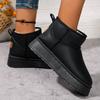 Botas de nieve de invierno para mujer, moda, cálidas, para uso en interiores y exteriores, suela gruesa, zapatos de algodón grueso, botas de algodón