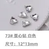 Cristales para Uñas con Base Puntiaguda Rhinestones Cristales de Vidra Transparente Blanco Corazón Rosa Cuadrado Irregular Hacha para Uñas Accesorios de Rhinestone