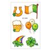 Calle Transfronteriza. Tatuaje Facial de Trébol para el Día de San Patricio Pegatinas Sombrero Verde Pintado Irlandés Pegatinas de Tatuaje Impermeables